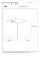 Lucide GIPSY - Wandlamp - 1xG9 - Wit - thumbnail