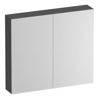 Brauer Impress Spiegelkast 80 cm - zonder Verlichting - Met 2 Dubbelzijdige Spiegeldeuren - Timber Grey