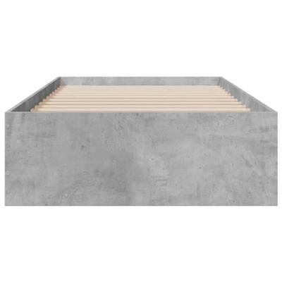 Bedframe met lades bewerkt hout betongrijs 90x200 cm