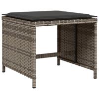 9-delige Tuinset met kussens poly rattan grijs - thumbnail