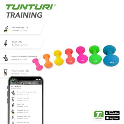 Tunturi Neopreen Dumbell 4 kg Green Tunturi Neopreen Dumbell 4 kg Green
