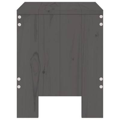 Tuinkrukken 2 st 40x36x45 cm massief grenenhout grijs