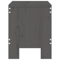 Tuinkrukken 2 st 40x36x45 cm massief grenenhout grijs - thumbnail