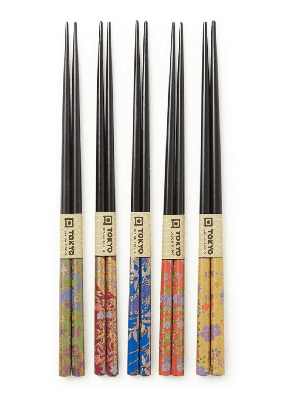 Chopsticks Set Tokyo Design Studio - Peony Bloem - 5 paar