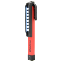 Simson zaklamp met broekclip LED rood/zwart 16 cm - thumbnail