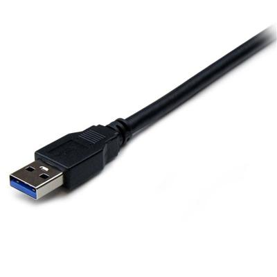StarTech.com 2 m USB 3.0 verlengkabel, USB 3 type A naar A 2 meter verlengkabel, stekker/bus, zwart
