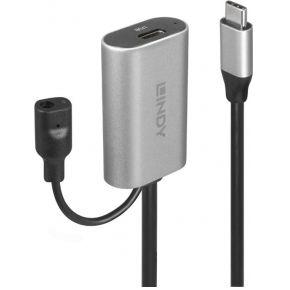 LINDY 43271 USB-kabel USB 3.2 Gen1 (USB 3.0 / USB 3.1 Gen1) USB-C stekker, USB-C bus 5.00 m Zwart