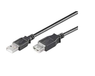 MicroConnect USB2.0, M/F, 0,1 m - USB-kabel (M/F, 0,1 m, 2.0, USB A, USB A, 480 Mbit/s, 0,1 m) zwart