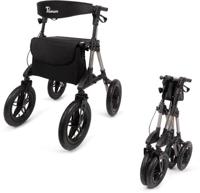 Parvum Rebel Rollator met luchtbanden-Grey - thumbnail
