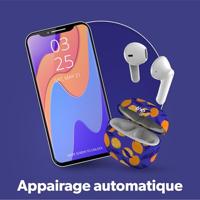 T'nB - Draadloze hoofdtelefoon, exclusieve collectie, batterijduur van 15 uur, modieus design, touch-bediening voor volumeregeling - blauw/geel - thumbnail