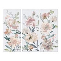 Schilderij DKD Home Decor Blommor 55 x 3 x 135 cm Shabby Chic (3 Onderdelen) - thumbnail