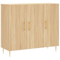 Dressoir 90x34x80 cm bewerkt hout sonoma eikenkleurig - thumbnail