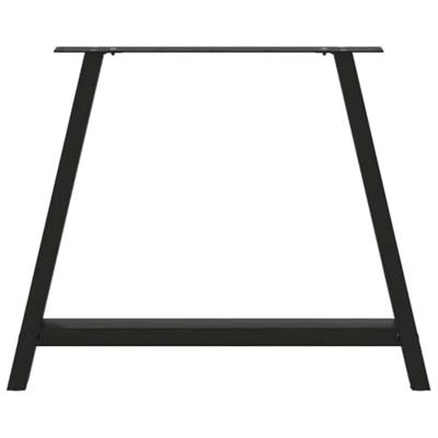 Salontafelpoten 2 st A-vormig 90x(72-73) cm staal zwart