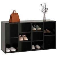 Schoenenbank 103x30x54,5 cm spaanplaat zwart - thumbnail