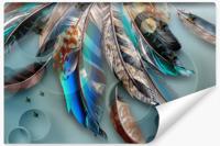 Fotobehang - Veren patroon, premium print, inclusief behanglijm - thumbnail