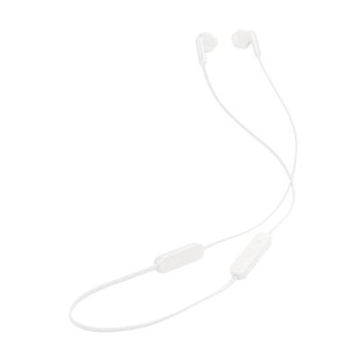 JBL Tune 235BT Bluetooth Wireless in-ear hoofdtelefoon met 3 knoppen microfoon/afstandsbediening en platte kabel - wit