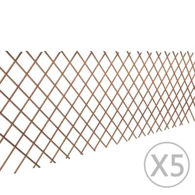 VidaXL Tuinlatwerk 5 st 180x90 cm wilg