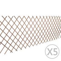 VidaXL Tuinlatwerk 5 st 180x90 cm wilg - thumbnail