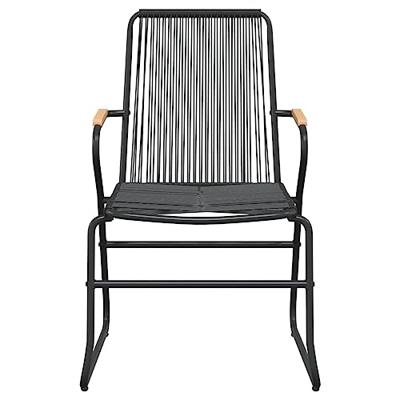 5-delige Tuinset PVC-rattan zwart