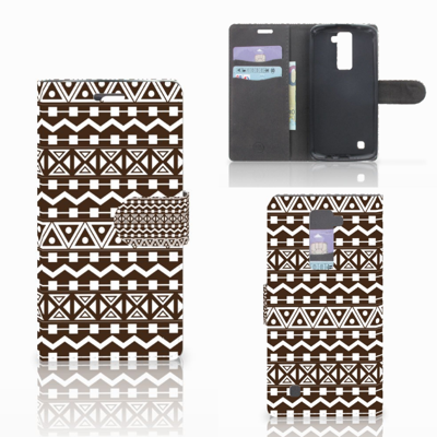 LG K10 2015 Telefoon Hoesje Aztec Brown LG K10 2015 Telefoon Hoesje Aztec Brown