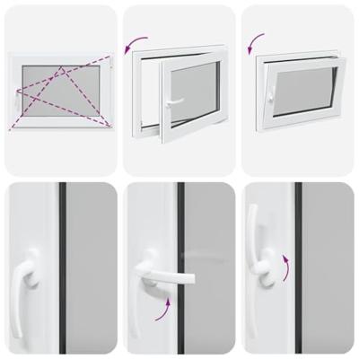 Kelderraam "RISOR" 80x70 cm draai-kiep DIN rechts antraciet