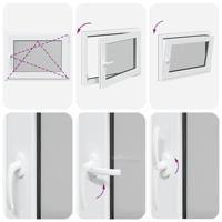 Kelderraam "RISOR" 80x70 cm draai-kiep DIN rechts antraciet - thumbnail