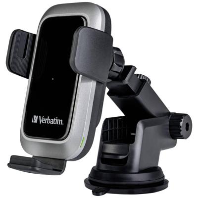Verbatim Inductie lader 15 W FWC-03 Pro Qi Fast Wireless Car Charger 49554 Uitgangen Magnetische aansluiting Zwart