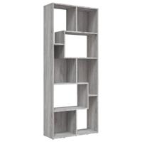 Boekenkast 67x24x161 cm bewerkt hout grijs sonoma eikenkleurig - thumbnail