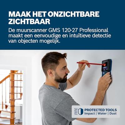 Bosch Professional GMS 120-27 Leidingzoeker Lijnvolging