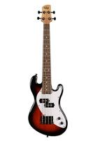 Kala Solid Body 4-String Fretted U-Bass Tobacco Burst elektrische basgitaar met gigbag - thumbnail