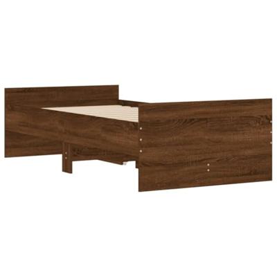 Bedframe met lades bruin eikenkleur 100x200 cm