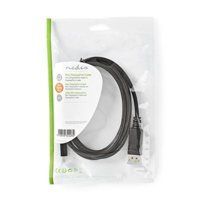 Mini-DisplayPort - DisplayPort-Kabel | Mini-DisplayPort Male - DisplayPort Male | 2,0 m | Zwart