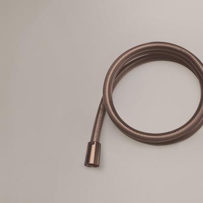 Doucheslang Hotbath Archie Gewapend Met Transparante Kunststof Mantel Geborsteld Koper PVD