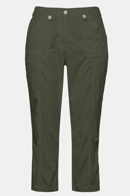 Ulla Popken 7/8 cargobroek, deels elastische band - Grote Maten Ulla Popken 7/8 cargobroek, deels elastische band - Grote Maten