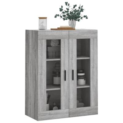 Hangkast 69,5x34x90 cm grijs sonoma eikenkleurig