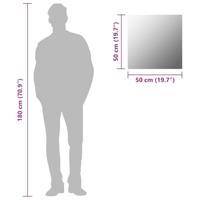 VidaXL Wandspiegel vierkant 50x50 cm glas - thumbnail