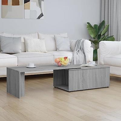 Salontafel 150x50x35 cm bewerkt hout grijs