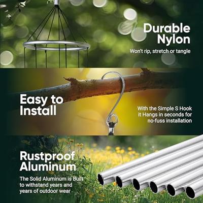 Nature's Melody Windgong Aureole Tunes Zilver 91 cm Nature's Melody Windgong Aureole Tunes Zilver 91 cm