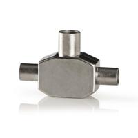 Nedis Satelliet- en Antenne-Adapter | 2x Coax Male | IEC Female | 1 stuks - CSBW40950WT CSBW40950WT - thumbnail