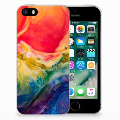 Hoesje maken Apple iPhone SE | 5S Watercolor Dark Hoesje maken Apple iPhone SE | 5S Watercolor Dark