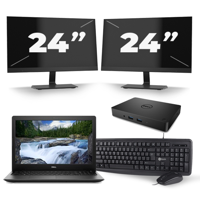 Dell Latitude 3590 - Intel Core i5-8e Generatie - 15 inch - 16GB RAM - 256GB SSD - Windows 11 + 2x 24 inch Monitor - thumbnail