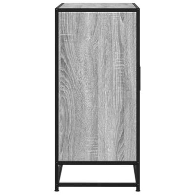 Dressoir 68x35x76 cm bewerkt hout en metaal grijs sonoma