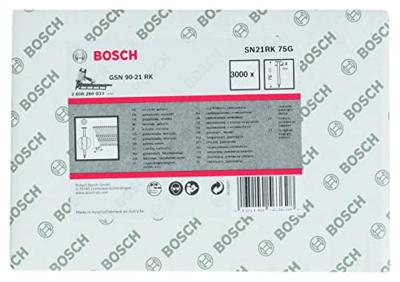 Bosch Accessories 2608200033 Nagel met ronde kop (papiergebonden) SN21RK Afmeting, lengte 75 mm 3000 stuk(s) Bosch Accessories 2608200033 Nagel met ronde kop (papiergebonden) SN21RK Afmeting, lengte 75 mm 3000 stuk(s)