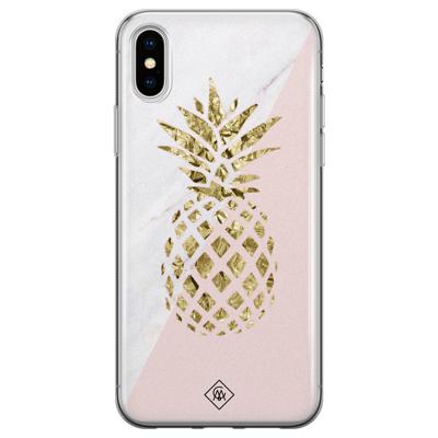 iPhone XS Max siliconen hoesje - Ananas