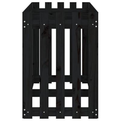 Plantenbak verhoogd hekontwerp 150x50x70 cm grenenhout zwart