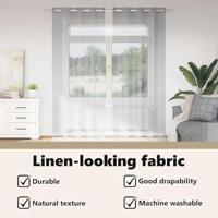 VidaXL Voile gordijn 2 pcs donkergrijs 225 x 140 cm polyester - thumbnail