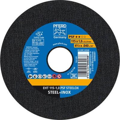 PFERD TOOLS PSF STEELOX 61730100 Doorslijpschijf recht 115 mm 25 stuk(s) RVS, Staal