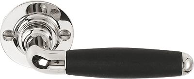 Formani TIMELESS 1932GRR50 deurkruk geveerd op rozet - glans nikkel/ebbenhout