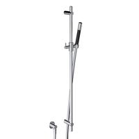 Hotbath Cobber glijstang 90cm met wandaansluitbocht 150cm doucheslang en staafhanddouche wit mat M307WH - thumbnail