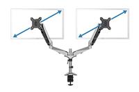 Digitus DA-90353 Monitor-tafelbeugel 2-voudig 25,4 cm (10) - 68,6 cm (27) Zwart Kantelbaar, Zwenkbaar, Roteerbaar - thumbnail